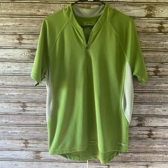 LL Bean Men's‎ 1/4-Zip Short-Sleeved Shirt Size L - Picture 1 of 6